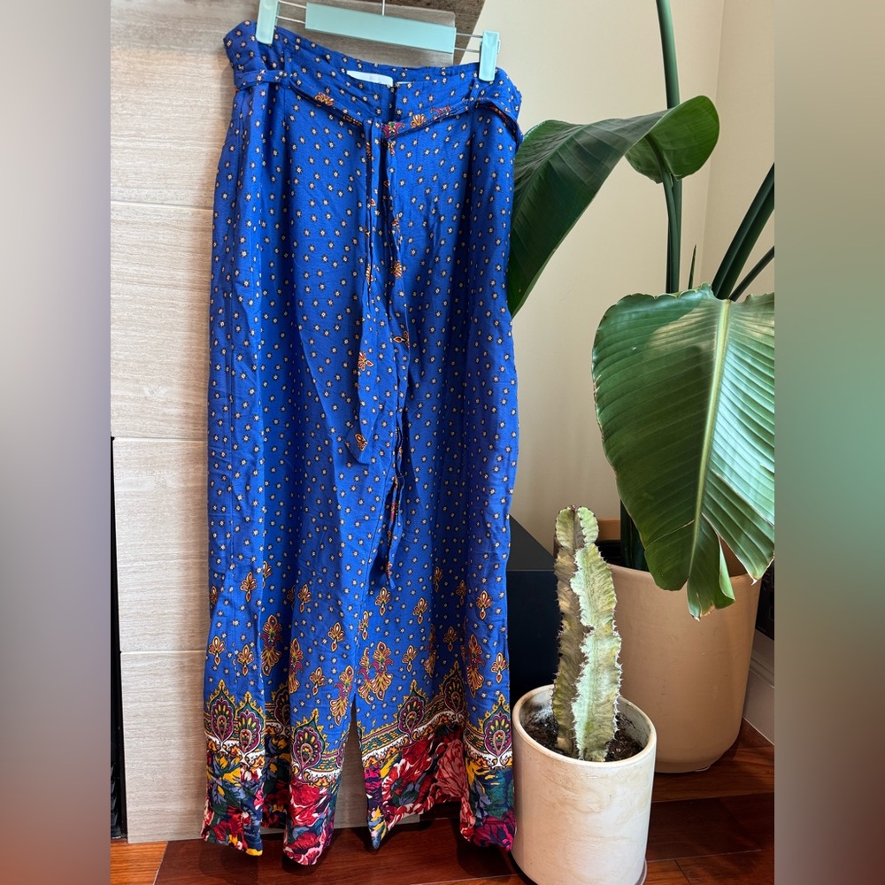 Anthropologie Ett:twa Wide Leg Patterned Pants